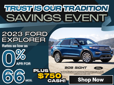 2023 Ford Explorer: 0%/66 Mos. Plus $750 Cash!